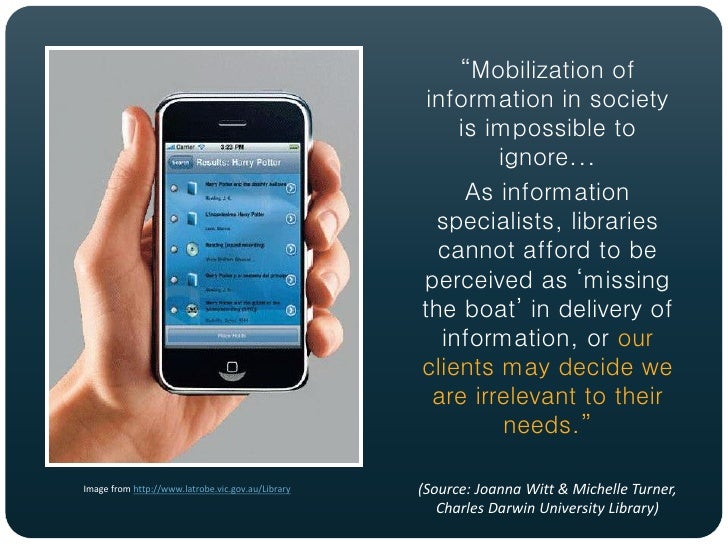 The Handheld Library: Mobile Technology and the Librarian: Mobile Technology and the Librarian